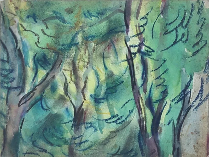1889-Fritz Schwarz-Waldegg - Cervo nella foresta